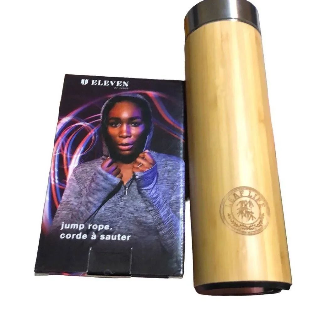 Lifestyle Bundle Eleven by Venus Jumprope and Leaf Life Bamboo Tea Tumbler